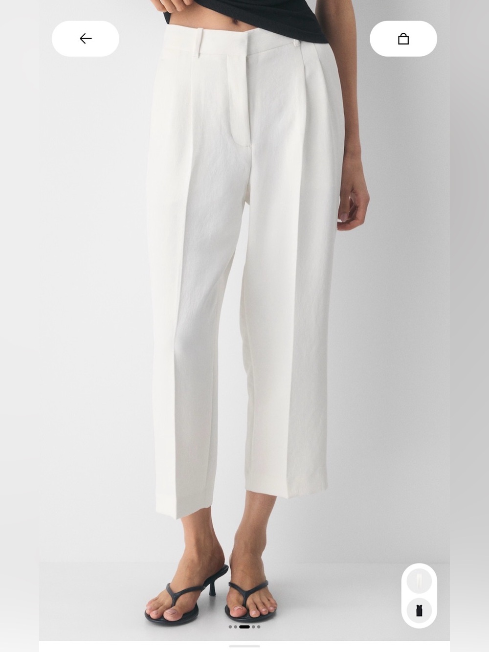 Aritzia Effortless pant - cropped, size 8